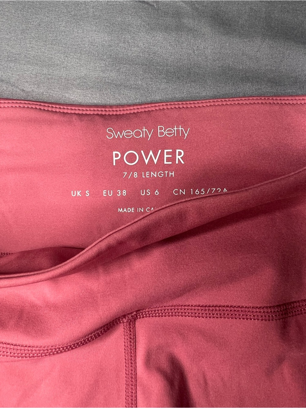 Sweaty Betty Power 7/8 Workout Leggings Rose Pink – Size 6